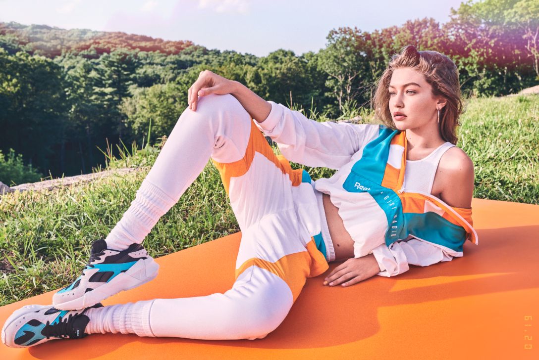Gigi Hadid volta a colaborar com a Reebok, desta vez como designer de moda