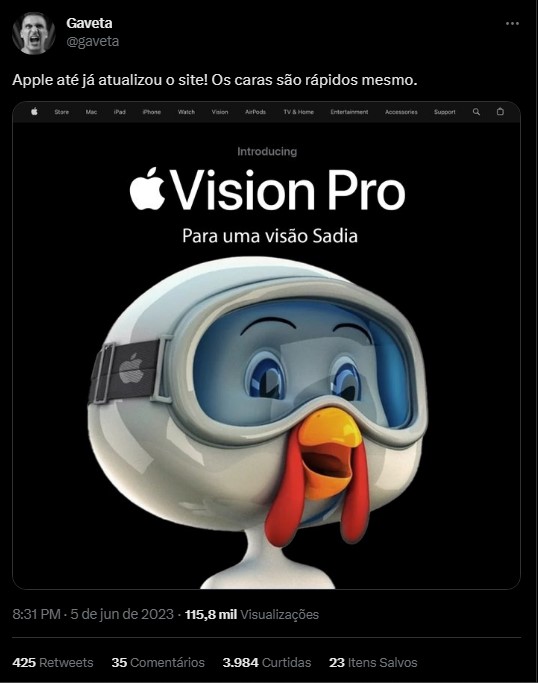 Apple Vision Pro gera memes na Internet; veja os melhores