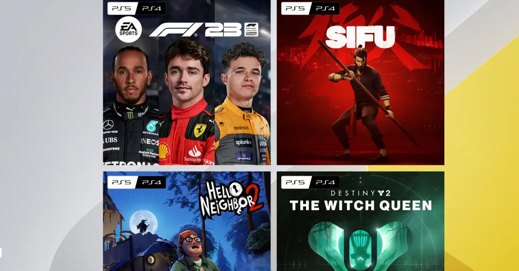 F1 23 e Destiny 2: The Witch Queen em destaque nas ofertas de jogos do serviço PlayStation Plus