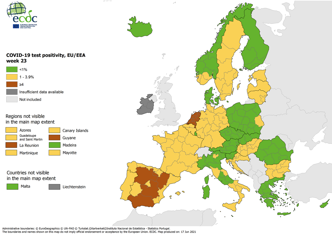 Portugal continua pintado a vermelho no mapa da COVID-19. Espanha e sul de  França mais graves - Ciência - SAPO Tek