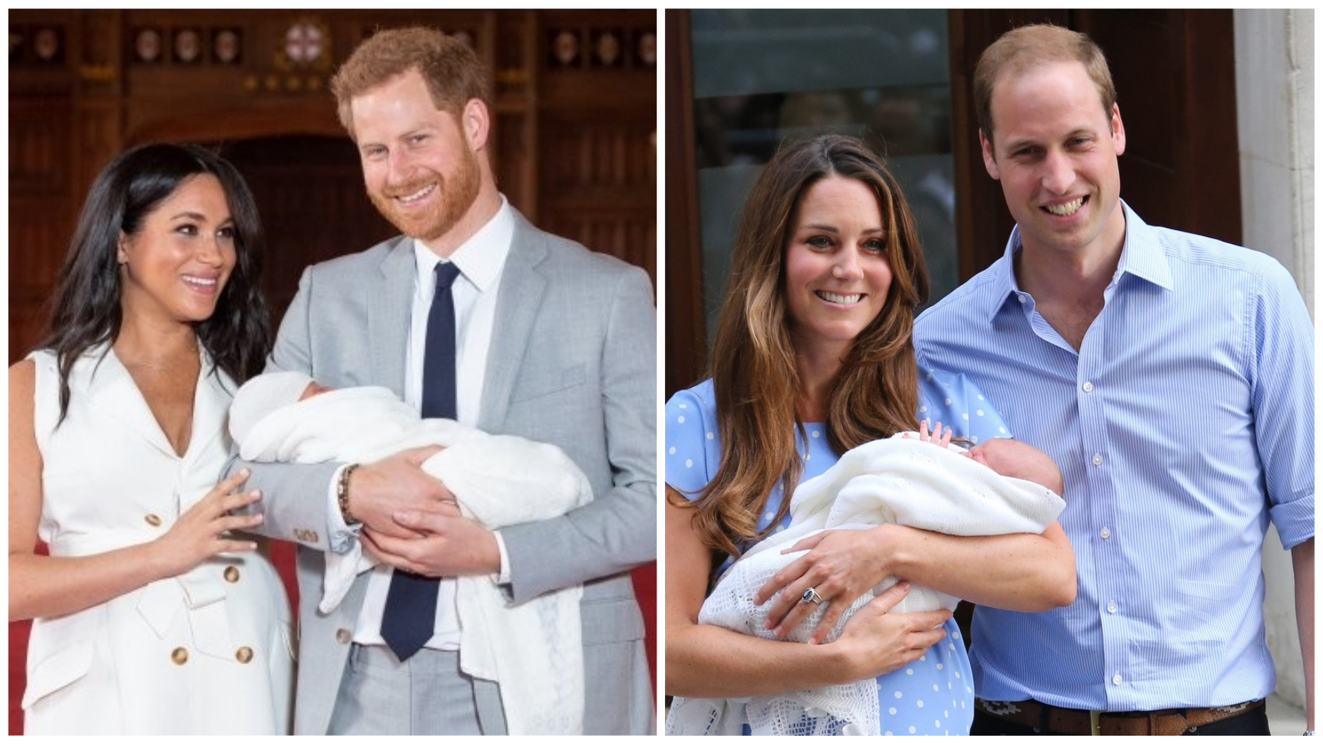 Duques de Cambridge Vs. Duques de Sussex. Diferenças e semelhanças na apresentação do bebé real