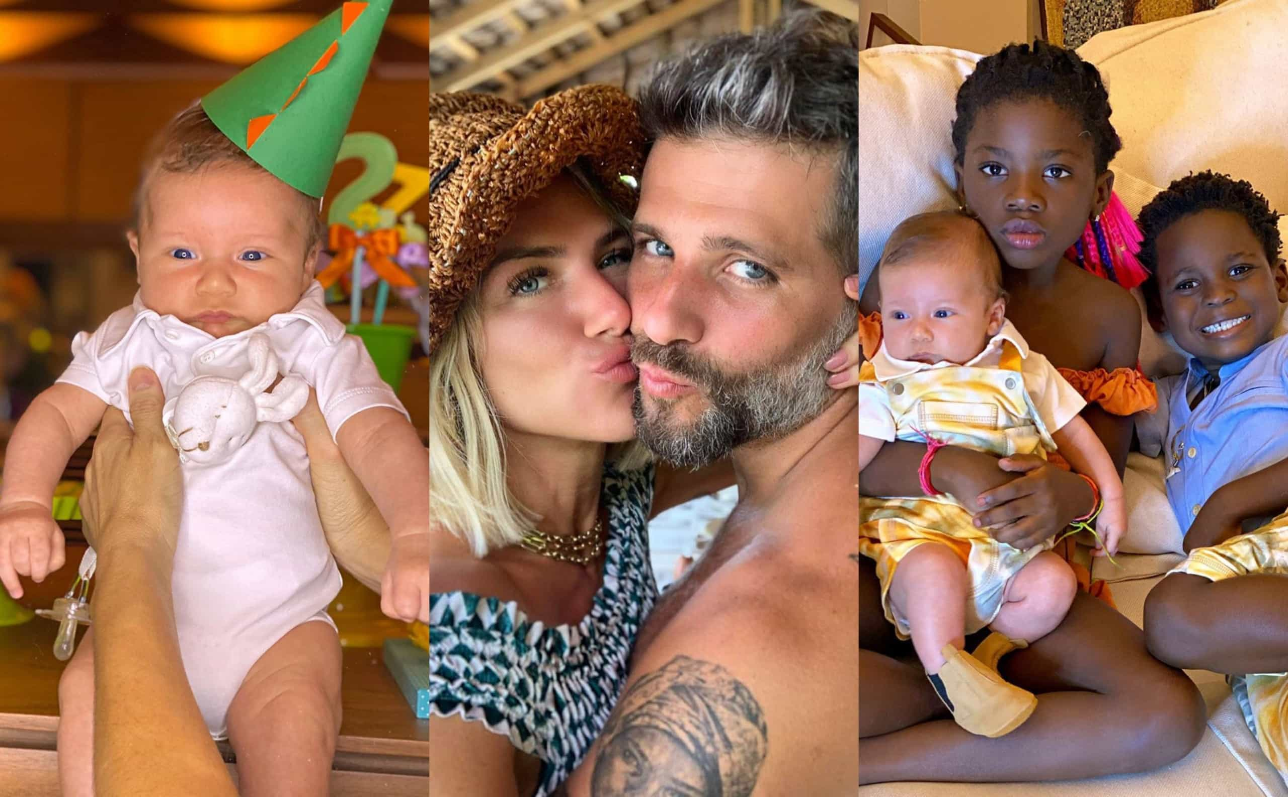 Bruno Gagliasso e Giovanna Ewbank posam com filhos: Natal