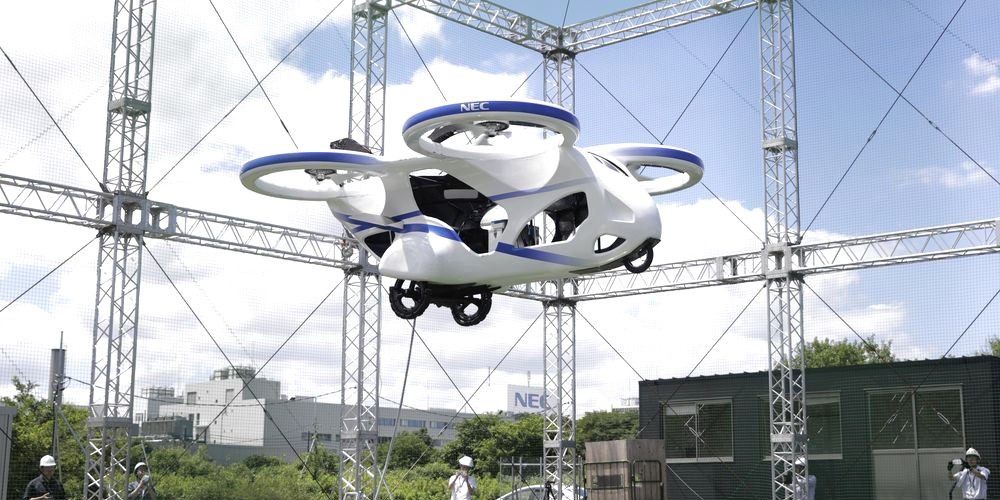 Drone protótipo de passageiros da NEC já voa, mas só um pouco