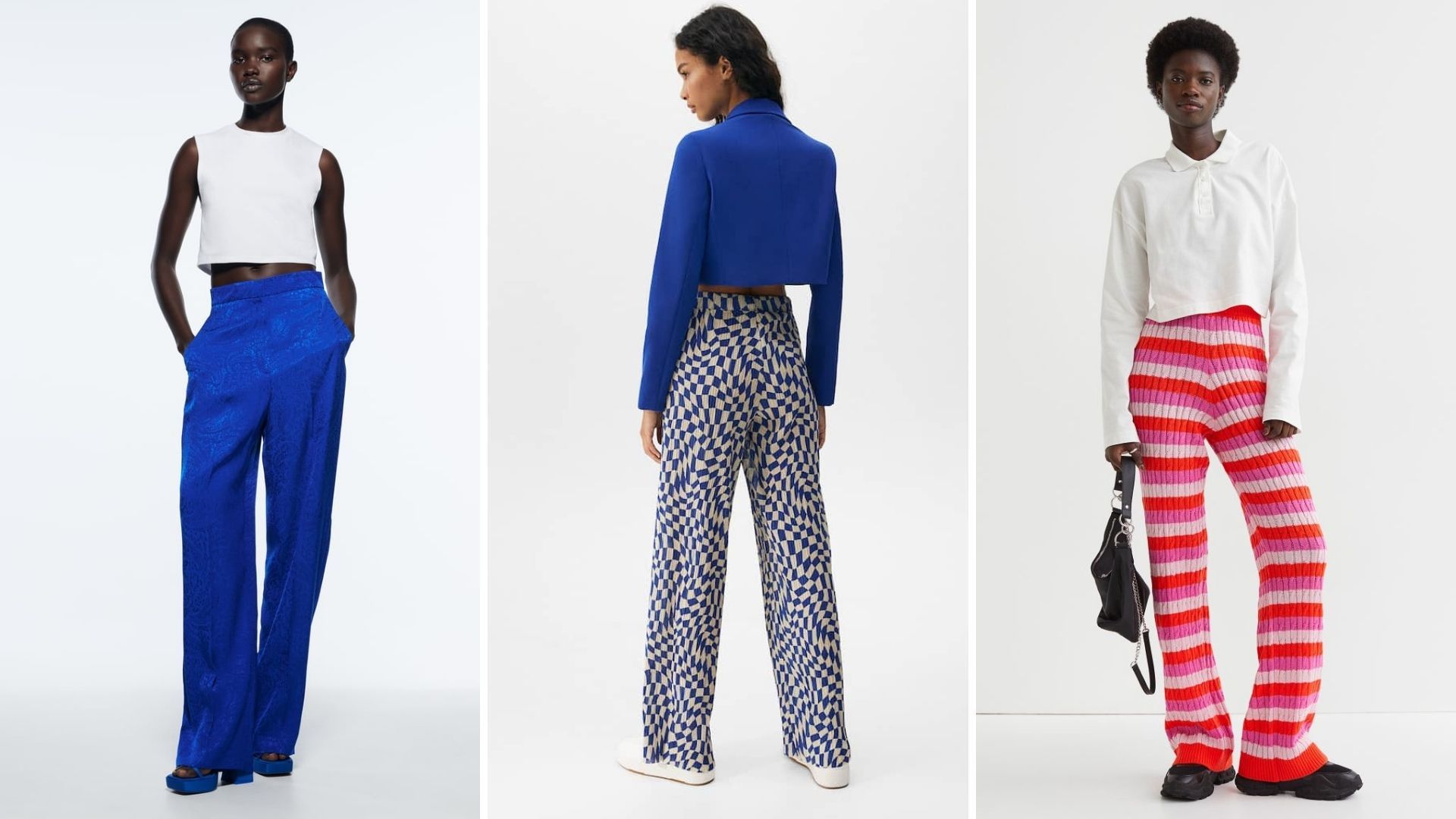 Padrões e muita cor. 18 calças da moda para sair à rua com estilo (a partir de 9,99€)