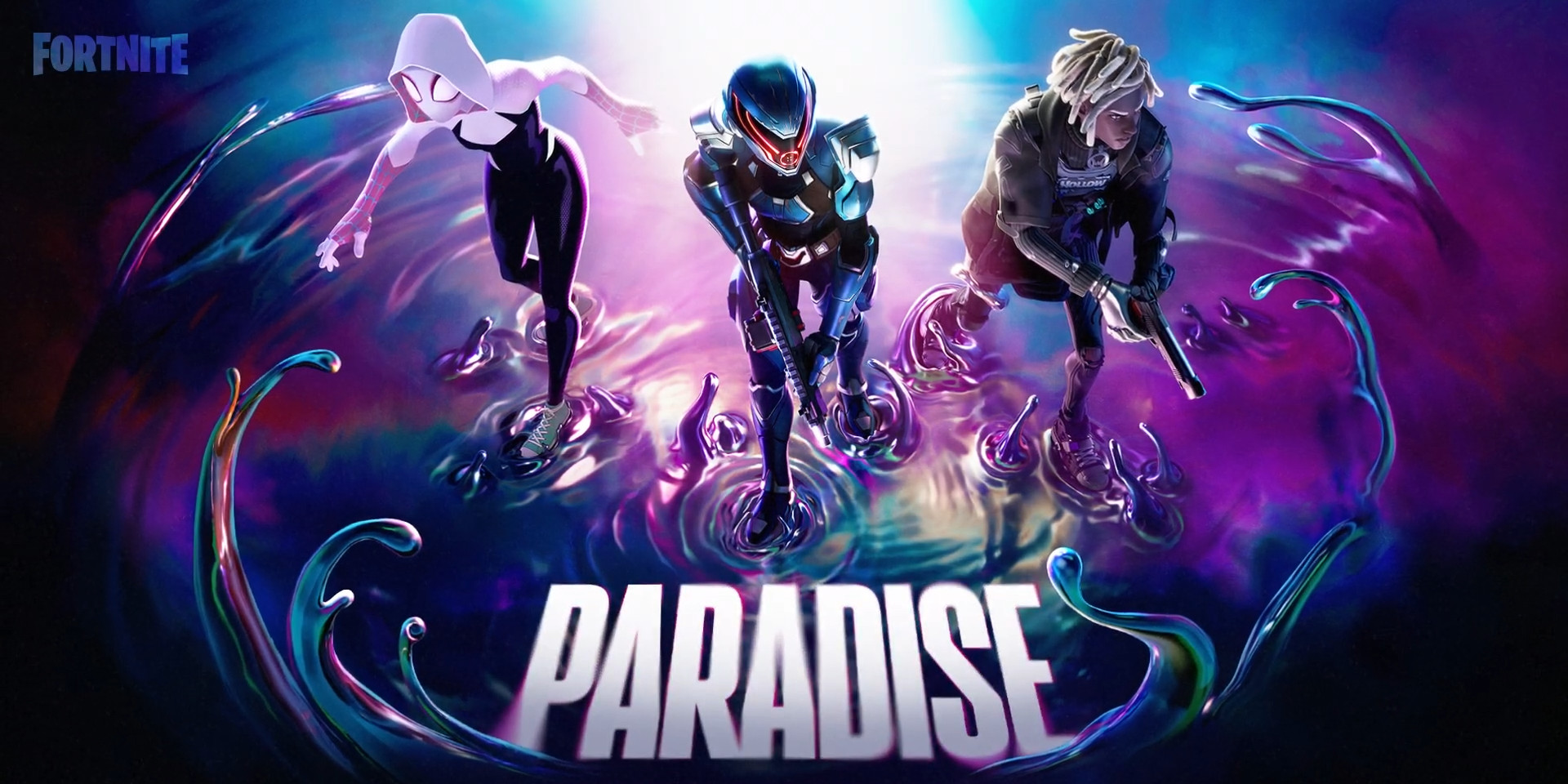 Nova temporada de Fortnite chama-se Paraíso, mas os tons cromáticos tomaram conta da ilha