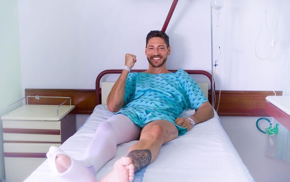 Ângelo Rodrigues fez a oitava cirurgia para tentar reconstruir a perna