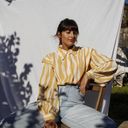 Calças de ganga largas — influenciadoras