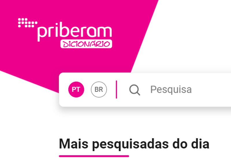 Website do dicionário Priberam tem nova imagem e está mais fácil de usar