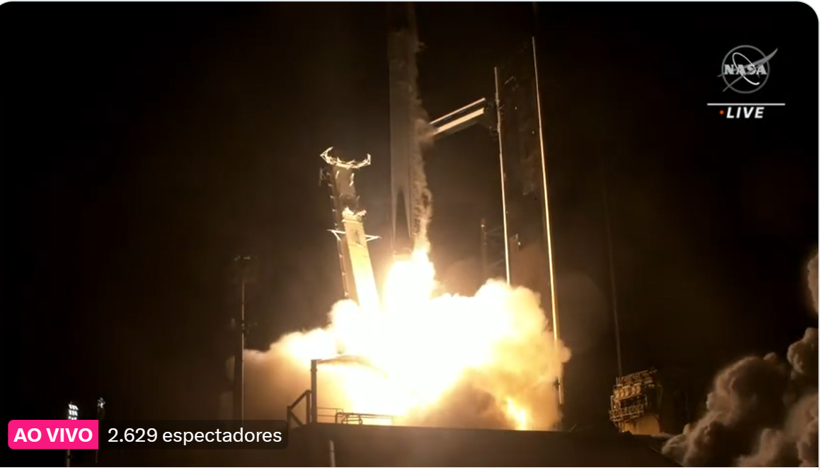 Nova missão da NASA e da SpaceX já está a caminho da Estação Espacial Internacional. Sasha, a preguiça, também vai a bordo