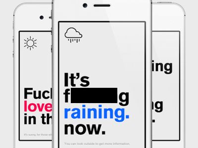 Previsão meteorológica com palavras menos próprias à mistura