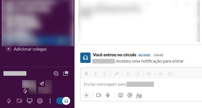 Usar os círculos no Slack