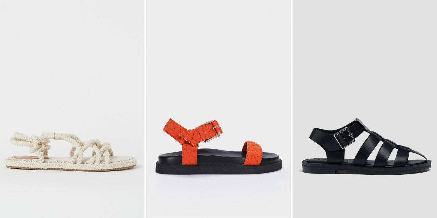 12 pares de sandálias rasas e tendência para usar no verão (a partir de 8€)