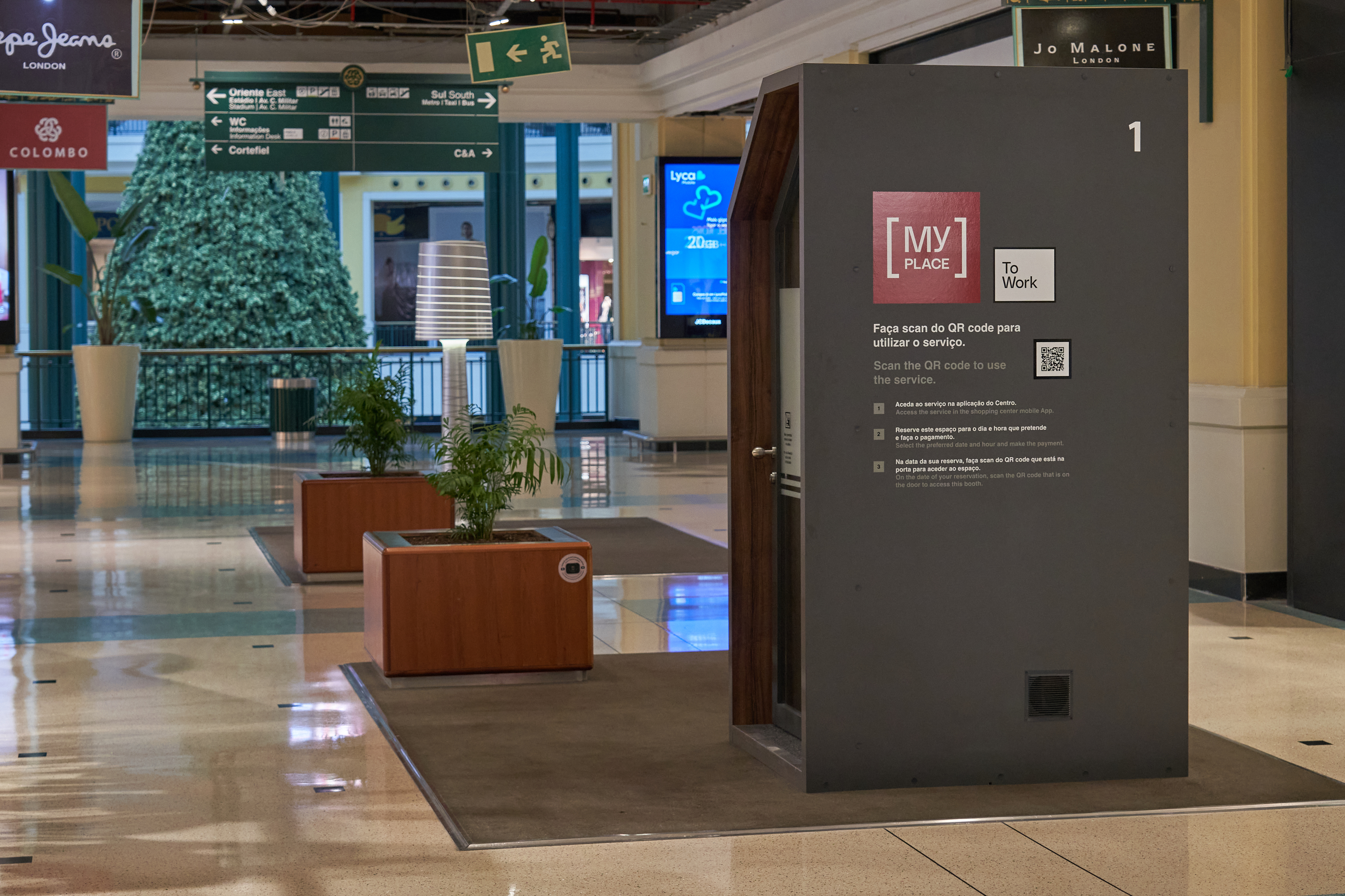 Colombo tem cabines individuais onde pode trabalhar por apenas 1€ à hora