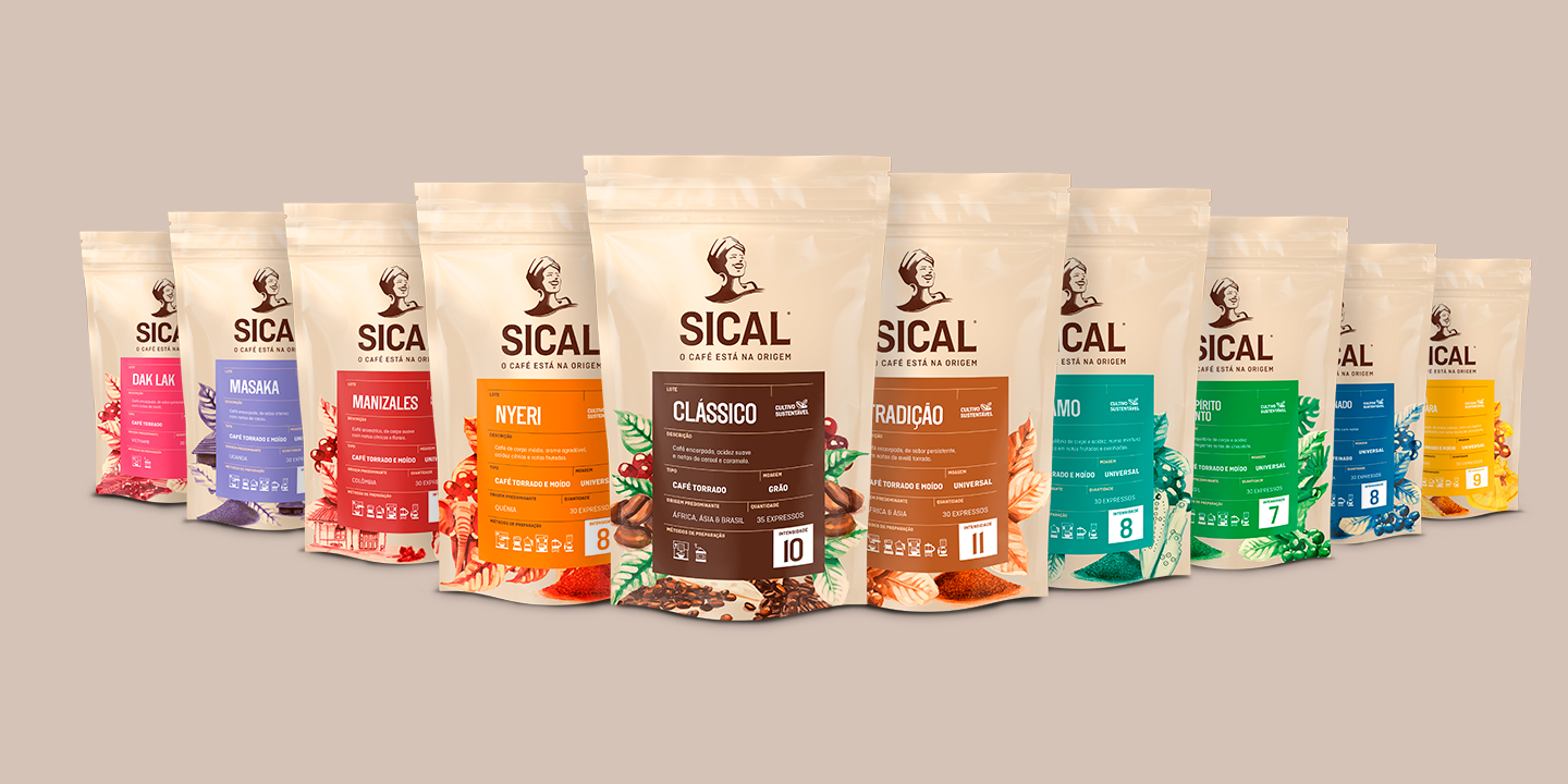 Mais modernas e informativas. São assim as novas embalagens de café SICAL