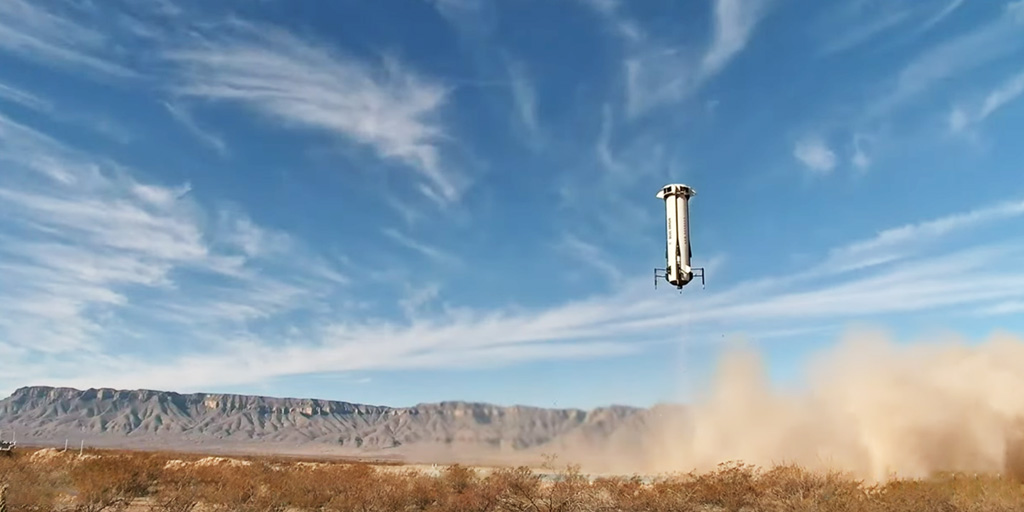 Blue Origin completa missão histórica com gravidade lunar simulada