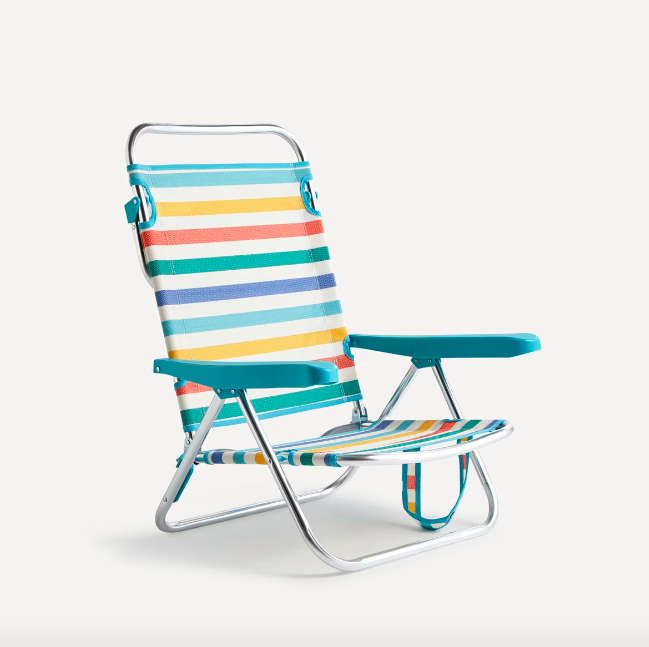 El Corte Inglés, Cadeirão Reclinável, Baixo e Desdobrável, Campo e Praia