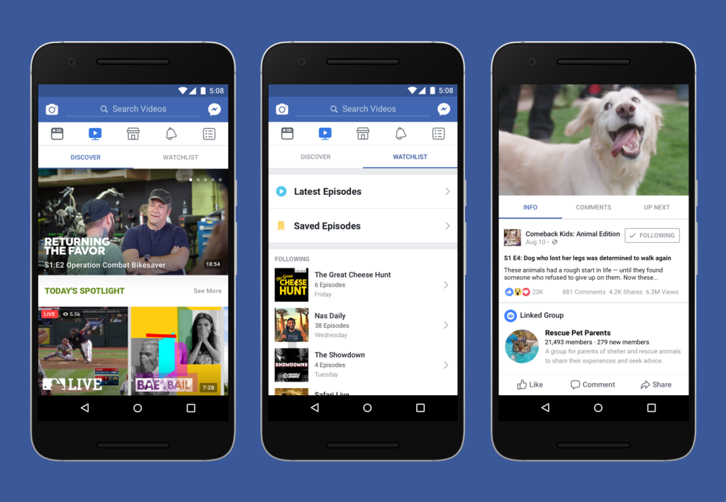 Facebook introduz o Watch e aponta à concorrência com o YouTube