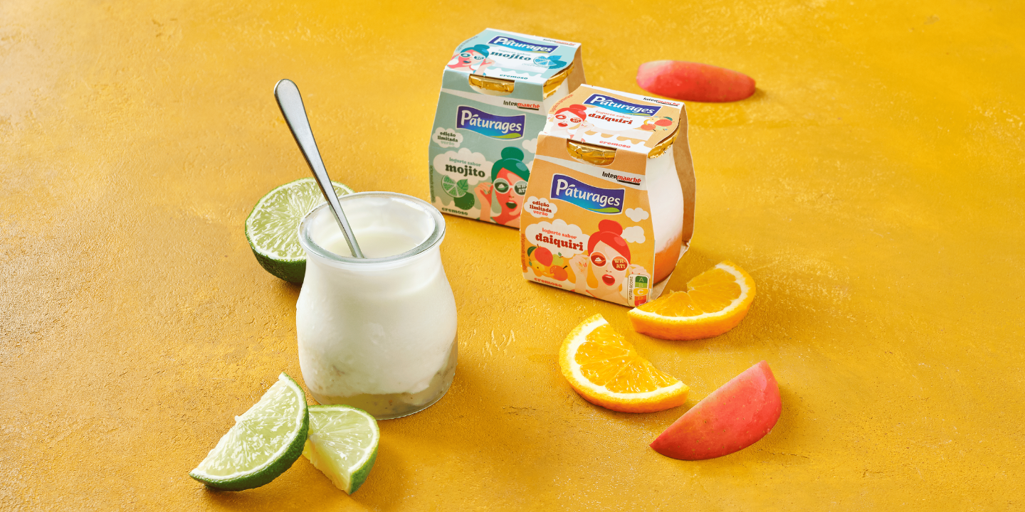 Sabem a cocktail, mas são iogurtes. Tem de provar as novidades de Daiquiri e Mojito do Intermarché (antes que esgotem)