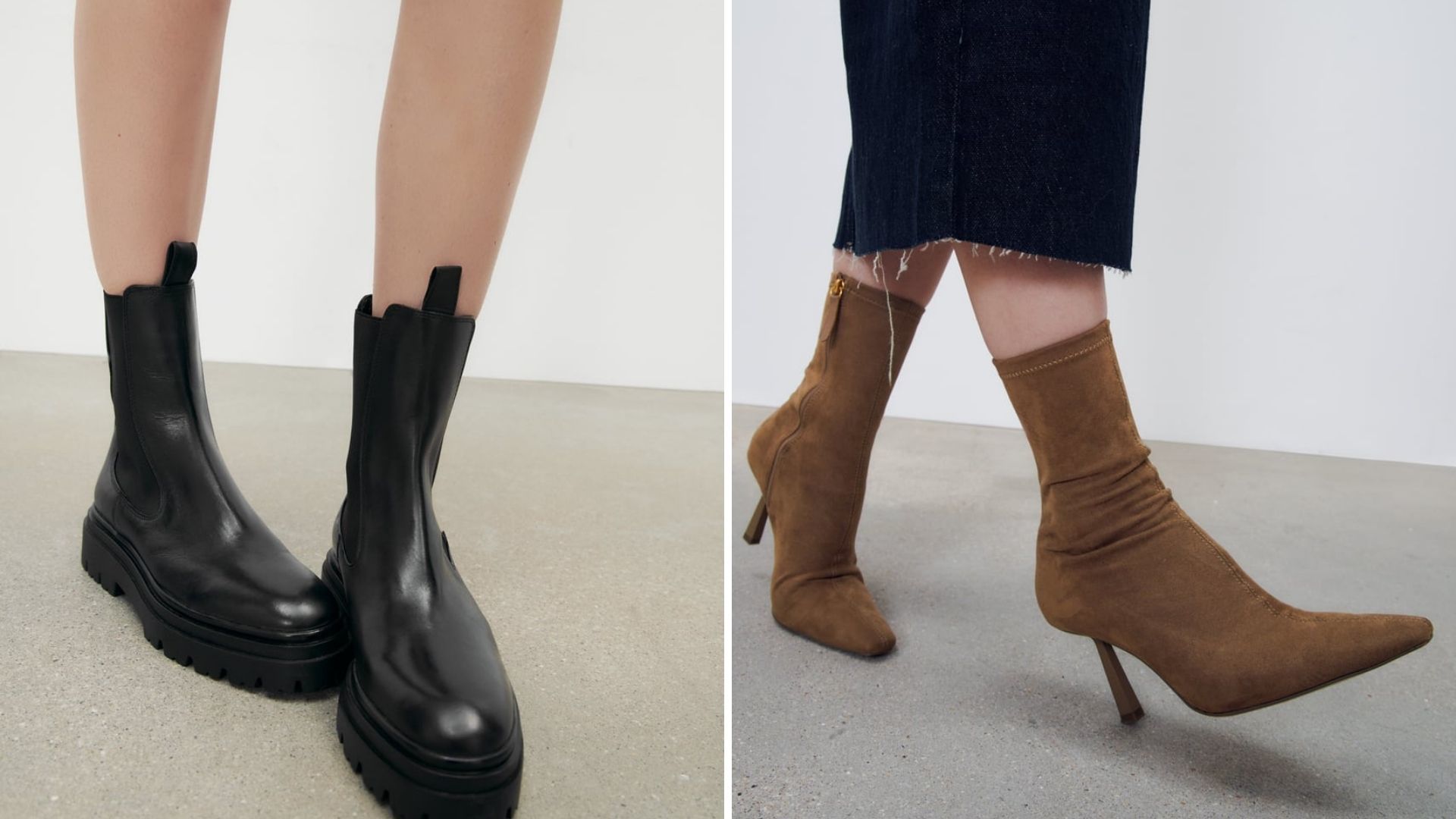 Botins para a chuva ou para conjugar com vestidos na primavera. 15 opções até 35€