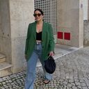 Calças de ganga largas — influenciadoras