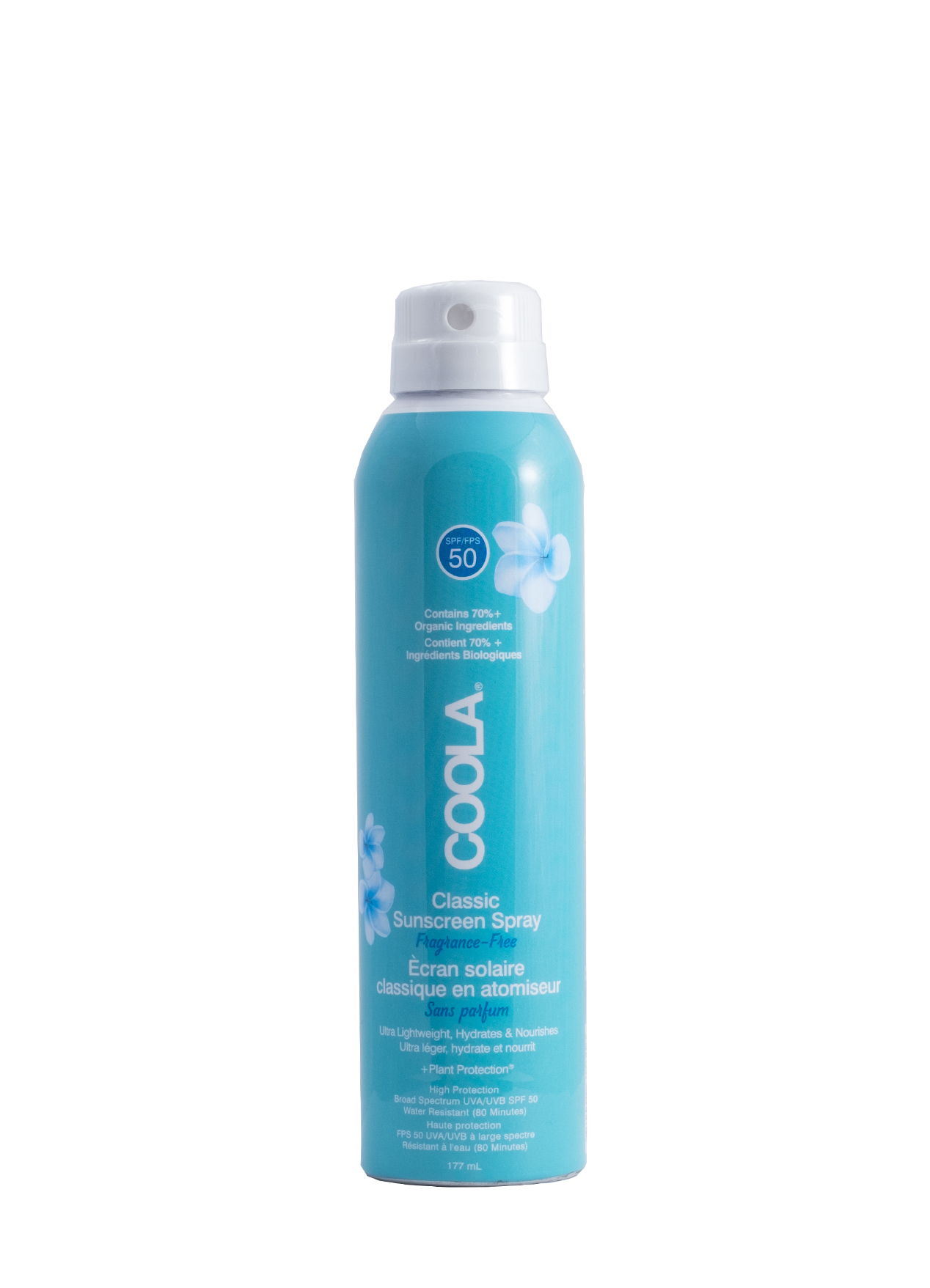 Coola Body Organic Sunscreen Spray SPF 50, sem cheiro