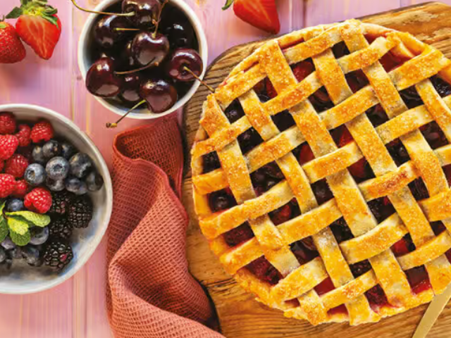 tarte folhada de frutos vermelhos