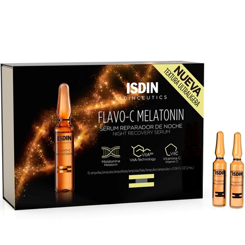 Isdinceutics, Flavo-c Melatonina Ampolas Reparadoras de Noite