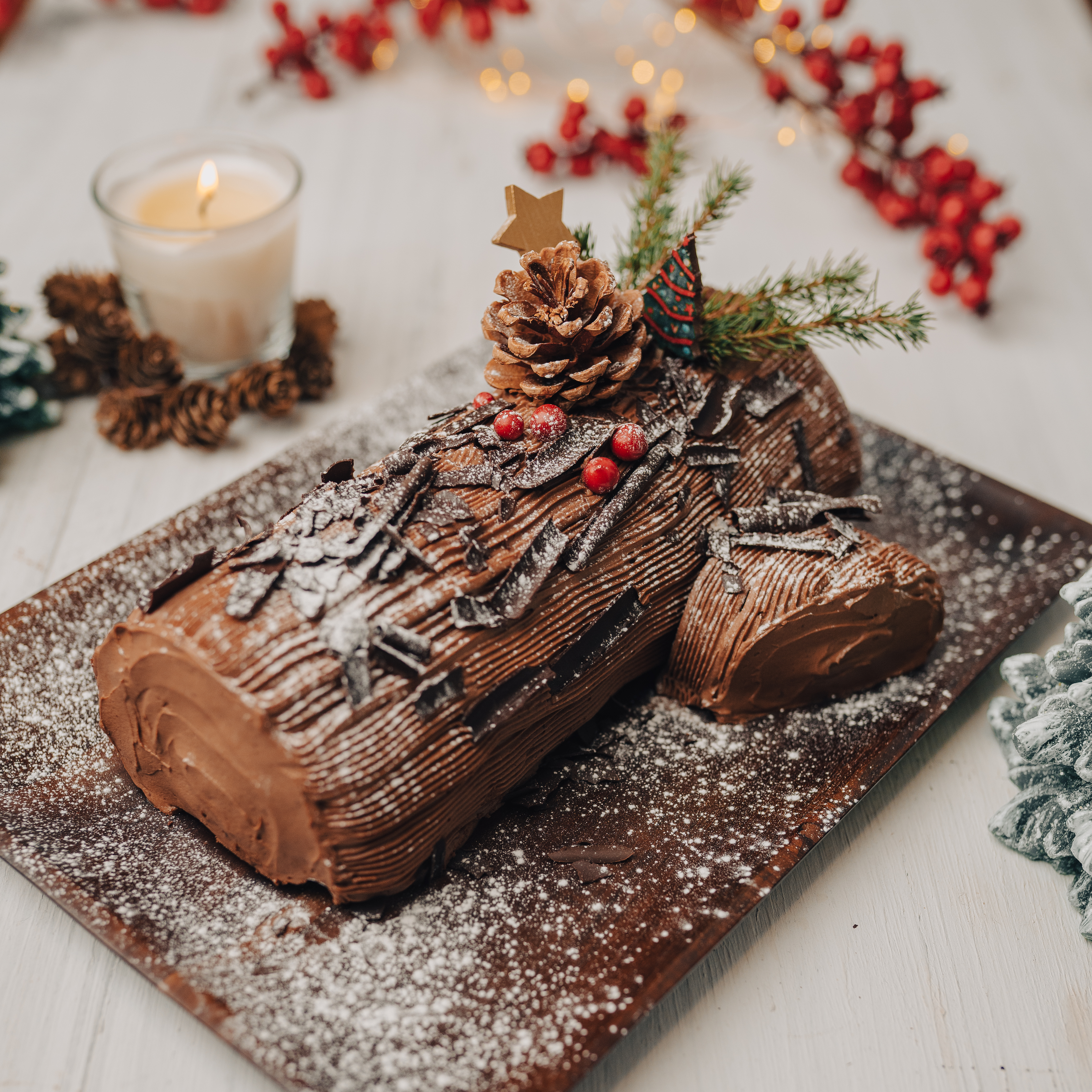 O tronco de chocolate da Doces Teresa Pyrrait faz-nos querer saltar já para o dia de Natal