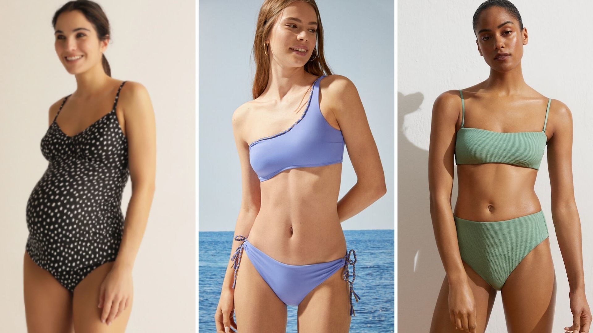 Dos lisos aos com padrão, 22 biquínis e fatos de banho para todos os gostos (até 23€)