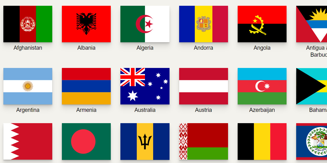 Teste os conhecimentos sobre as bandeiras nacionais dos países do mundo em FlagLookup
