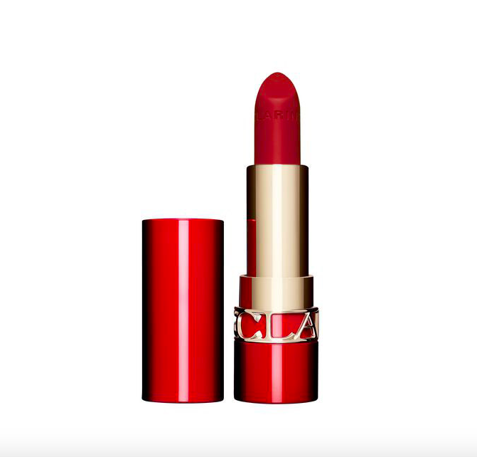 Clarins, Batom Joli Rouge Velvet Lipstick, cor Deep Red