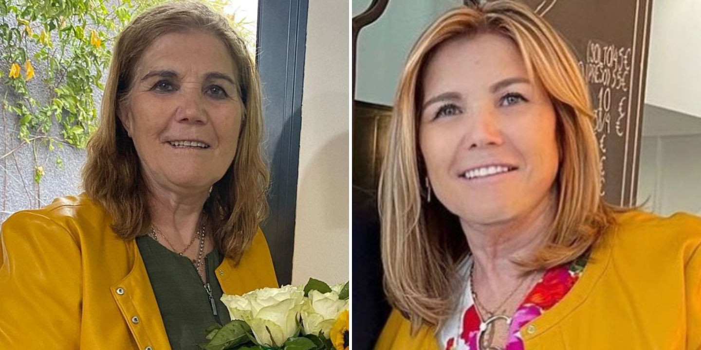 O que se passou com a cara da dona Dolores? Foi arranjar as unhas e o cabelo e ficou sem rugas