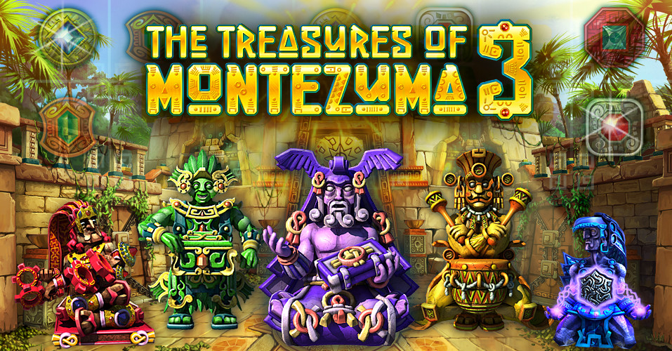 É fã de jogos Match3? Então experimente os 200 níveis de The Treasures of Montezuma 3