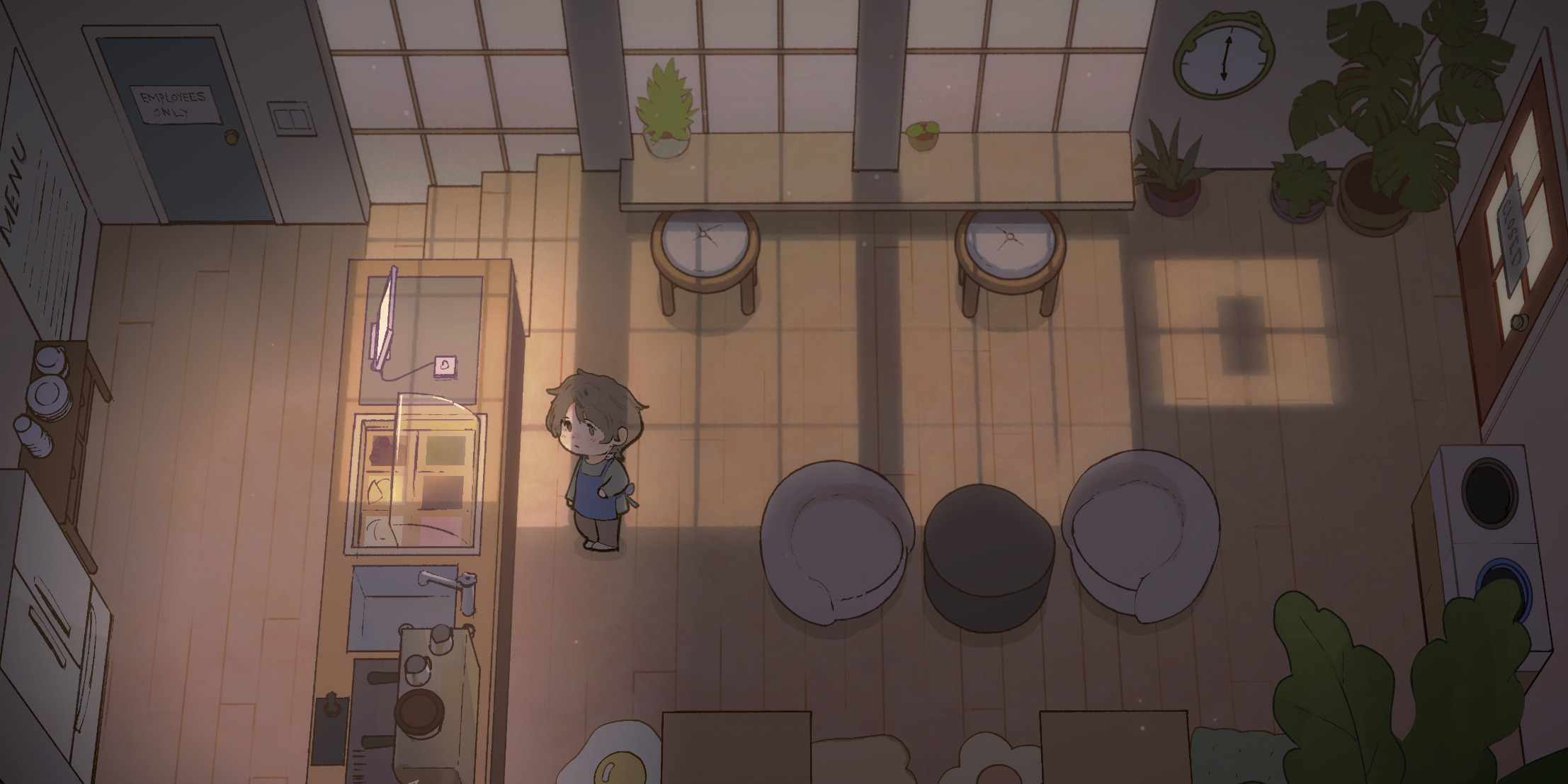 Sirva um cafezinho ou pequeno almoço num ambiente acolhedor neste jogo online