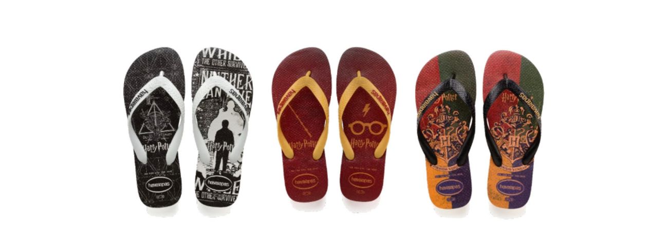 Havaianas lança três modelos de chinelos do Harry Potter