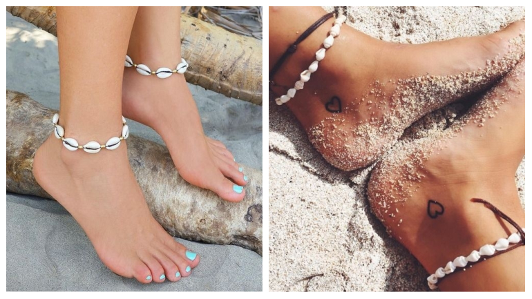 Pulseira para o tornozelo. 10 sugestões para usar este verão