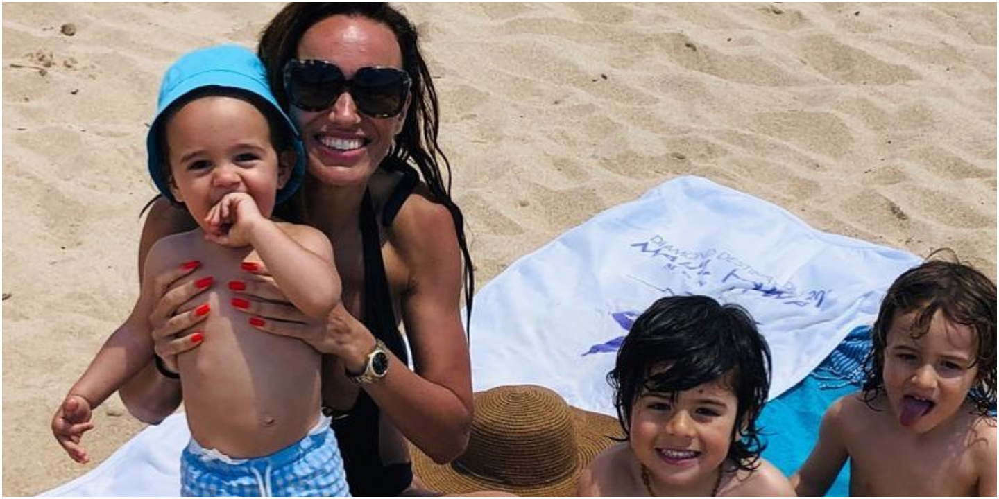 Liliana Aguiar leva os filhos à praia e é arrasada nas redes sociais