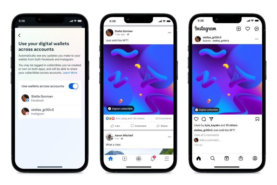 Meta passa a permitir a partilha de NFTs entre Facebook e Instagram