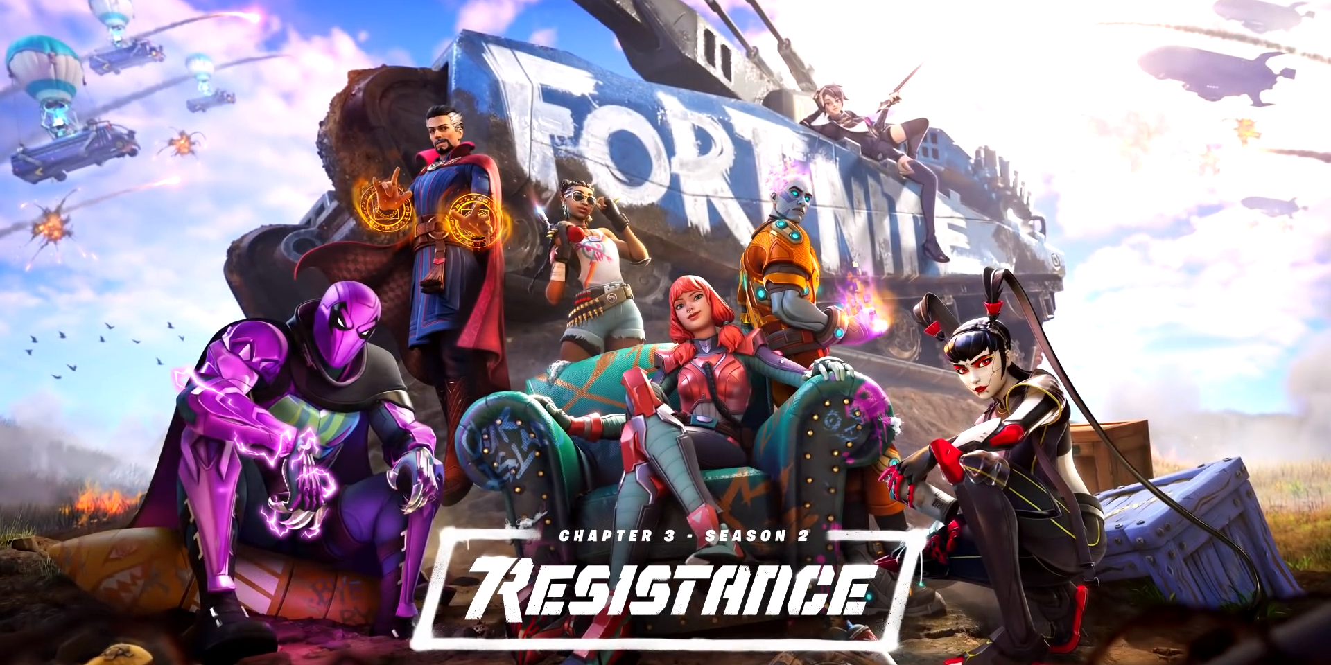 Receitas de Fortnite serão doadas às causas humanitárias na Ucrânia. Nova temporada já está disponível