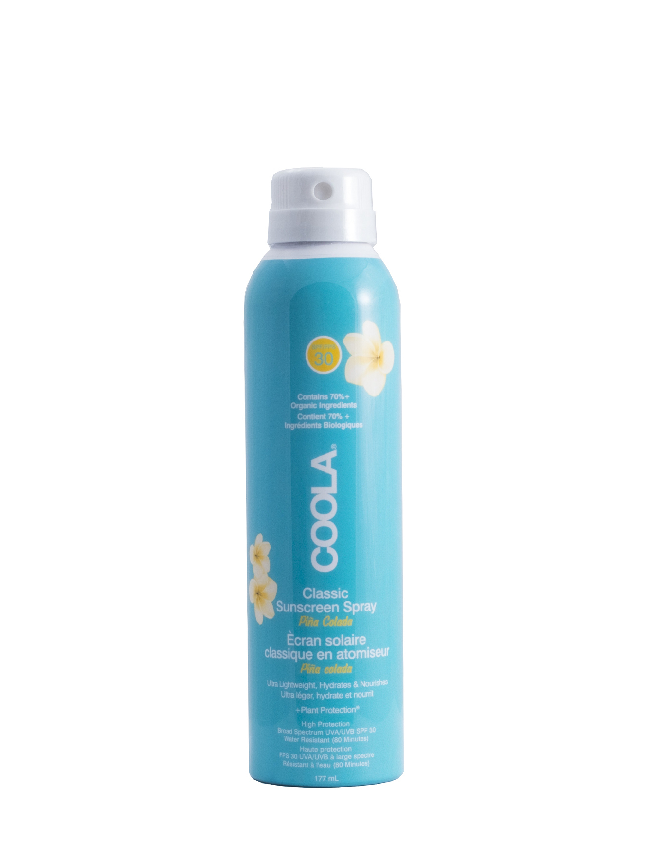 Coola Body Organic Sunscreen Spray SPF 30, aroma a Piña Colada