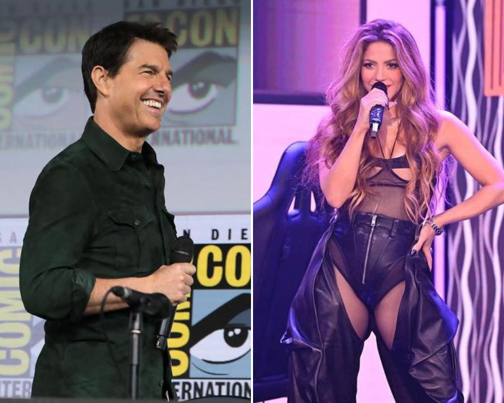 Adeus, Piqué. Olá, Tom Cruise? Shakira aparece em evento com ator de Hollywood e enlouquece os fãs