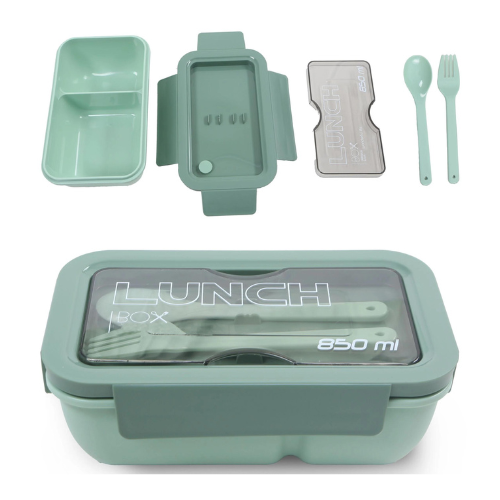 Auchan, Lancheira com Divisória e Talheres (0,85L)