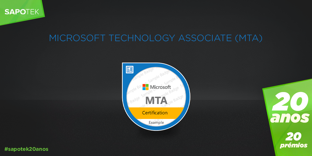 Passatempo SAPO TeK 20 anos: ganhe um voucher para uma certificação da Microsoft