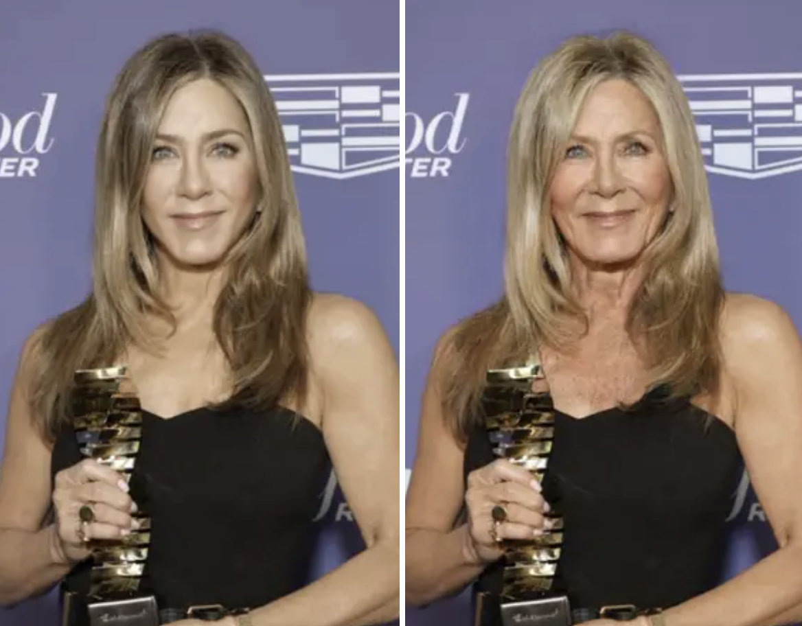 Como será Jennifer Aniston idosa? E Anne Hathaway? Veja as fotos criadas com a magia da Inteligência Artificial