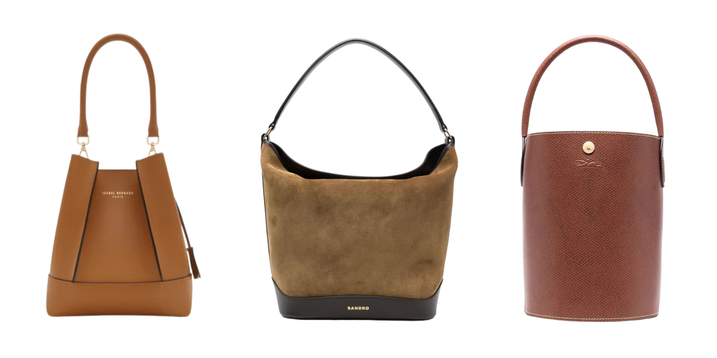 Bucket bags são a mais recente tendência. Renda-se com estas 8 opções de vários tamanhos e feitios