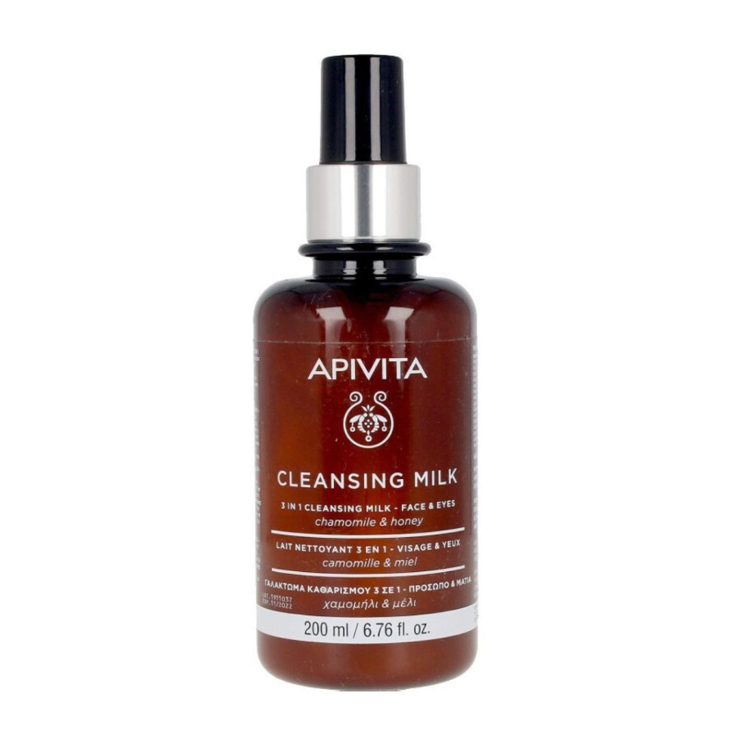 Apivita, Leite de Limpeza 3 em 1 para Rosto e Olhos