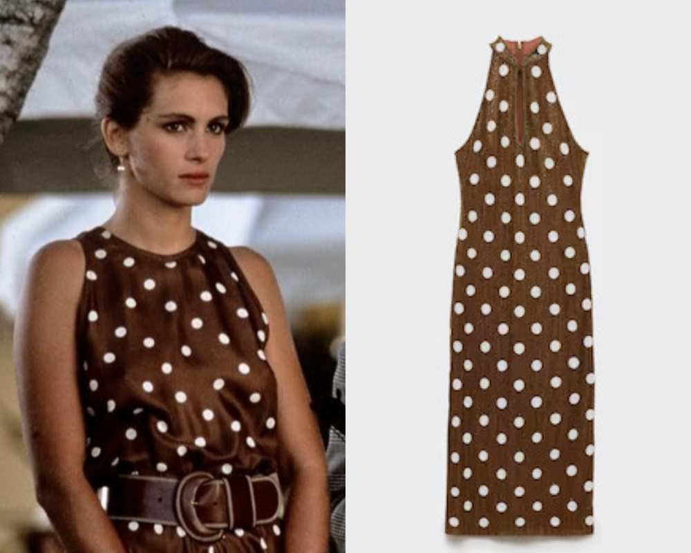 Este novo vestido da Mango é uma cópia do look de Julia Roberts em “Pretty Woman”. Saiba quanto custa
