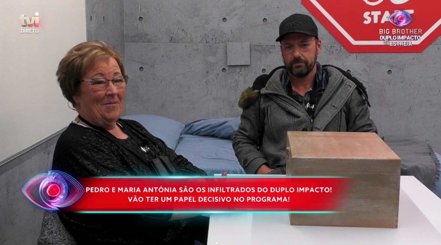 Pedro e a mãe, Maria Antónia, são infiltrados no “BB — Duplo Impacto” e vão ficar no bunker