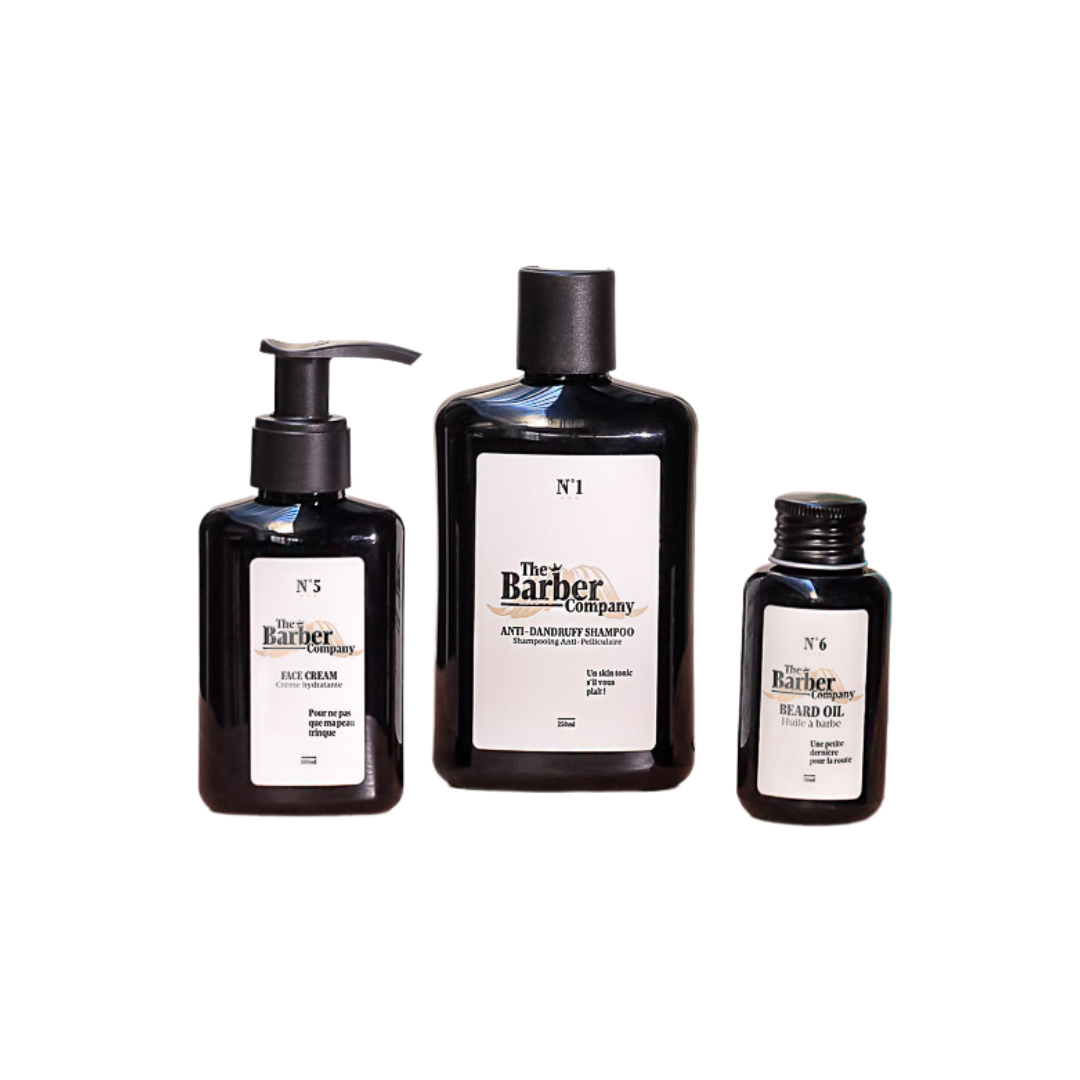 The Barber Company, Face Cream + Champô Anti-caspa + Beard Oil