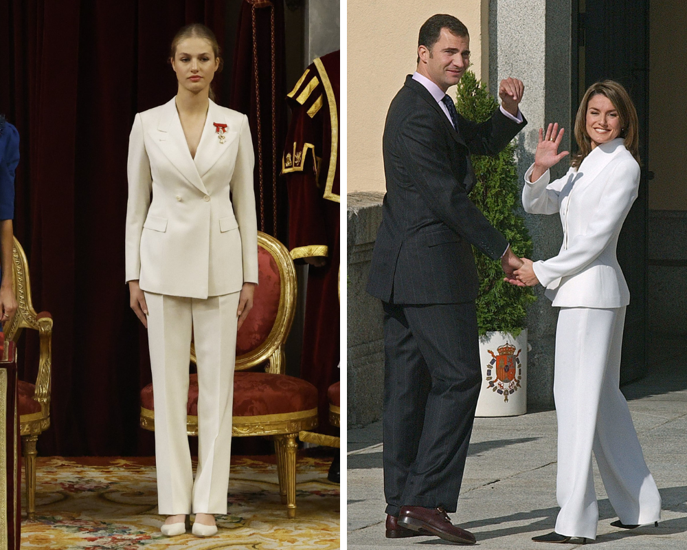 Princesa Leonor jura a Constituição com look semelhante ao que Letizia usou há 20 anos